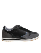 Trussardi Black Gray Lace Up Low Top Casual Sneakers Shoes - EU45/US12 - Sneakers