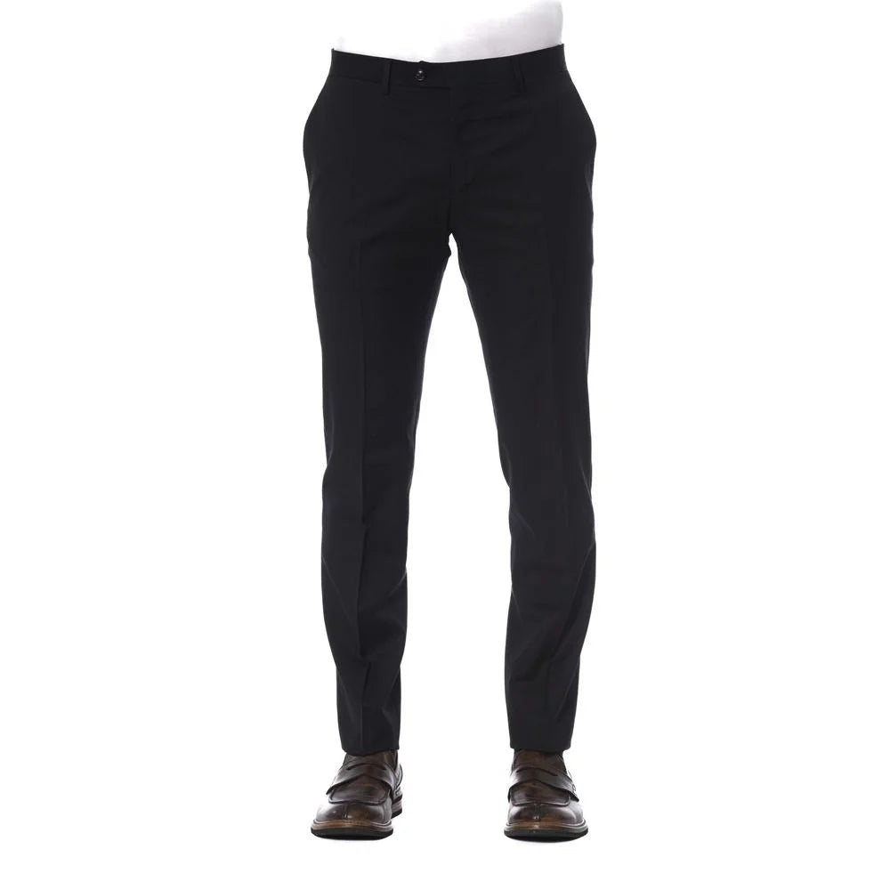 Trussardi Black Virgin Wool Men’s Trouser - Trousers