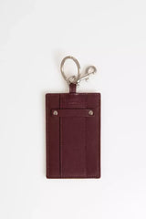 Trussardi Brown Leather Men Badge Holder - Keychains