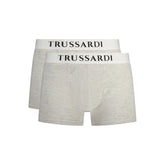 Trussardi Gray Cotton Men Boxer
