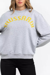 Trussardi Gray Cotton Women Sweatshirt - Sweatshirts