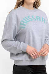 Trussardi Gray Cotton Women Sweatshirt - Sweatshirts