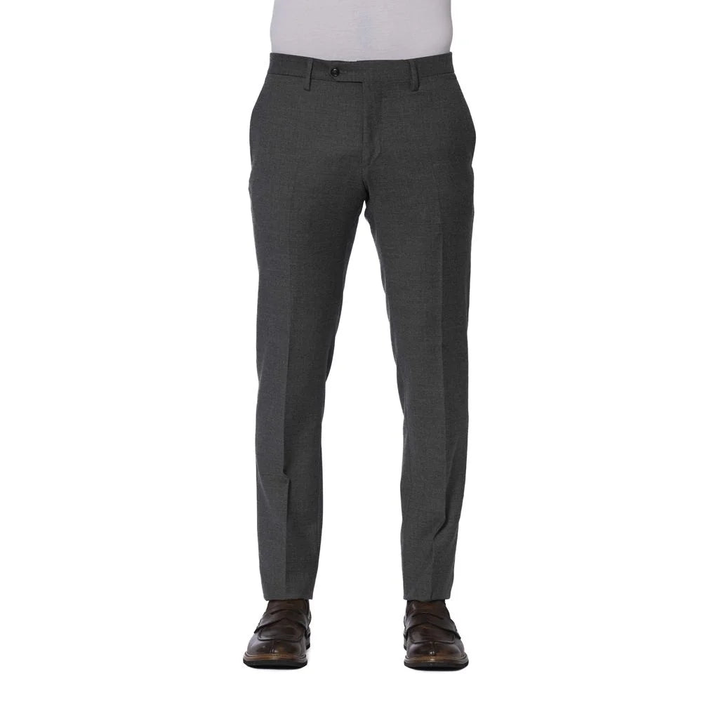 Trussardi Gray Wool Men Trouser - IT44 | XS - Trousers