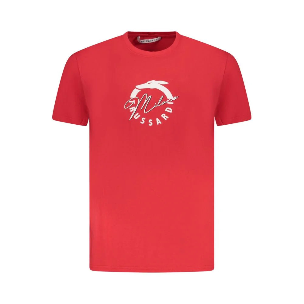 Trussardi Red Cotton Men T-Shirt - T-Shirts
