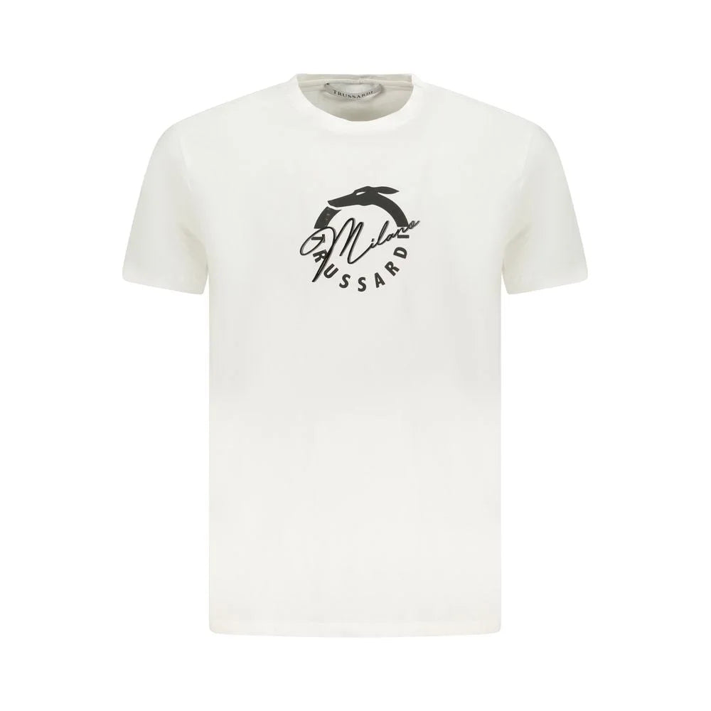 Trussardi White Cotton Men T-Shirt - T-Shirts