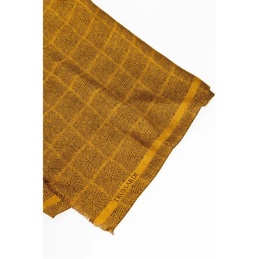 Trussardi Yellow Viscose Men Scarf - Scarves & Shawls