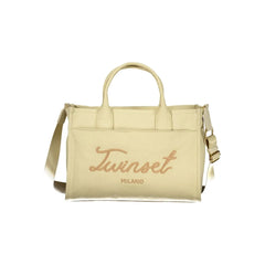 Twinset Beige Cotton Women Handbag - Shopper Bags
