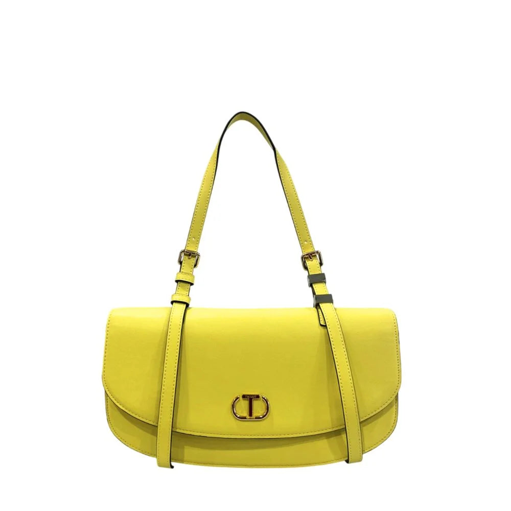 Twinset Yellow PU Women Shoulder Bag - Shoulder Bags