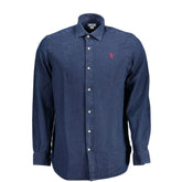 U.S. POLO ASSN. Blue Cotton Men Shirt - XXL - Shirts