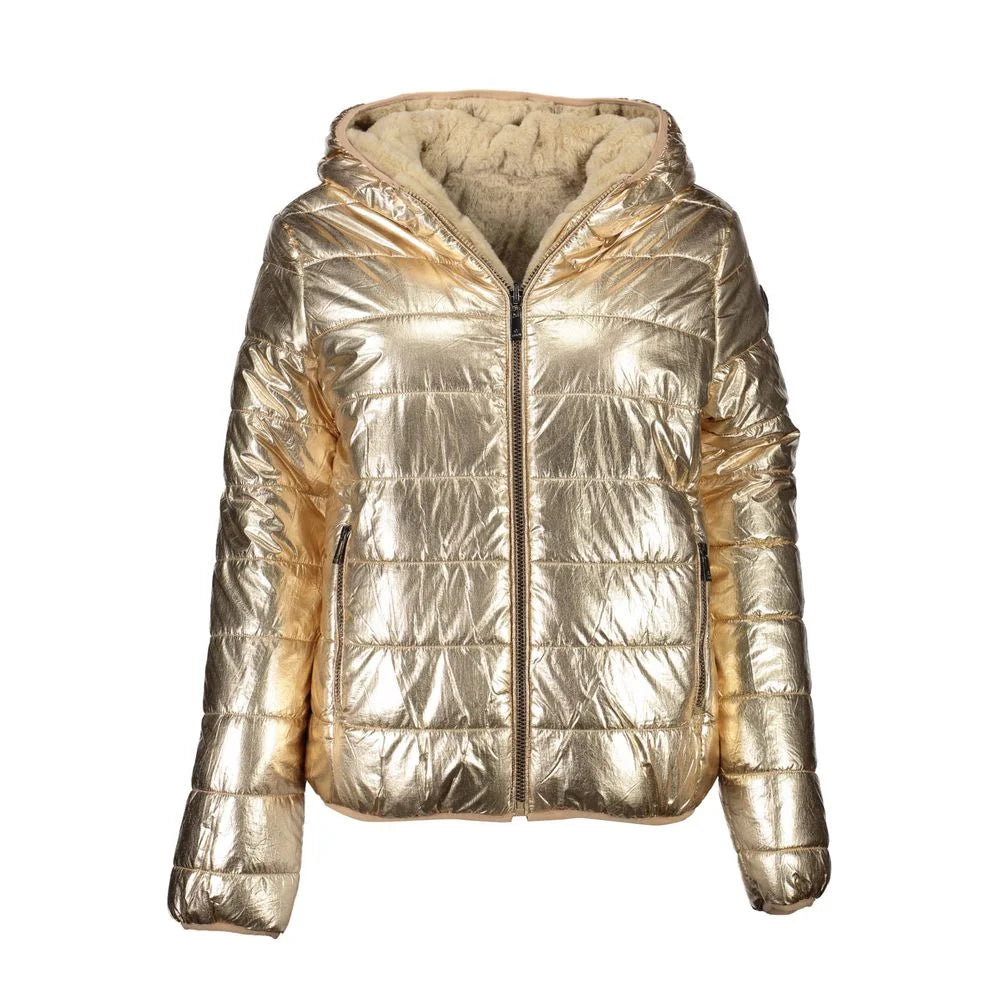 U.S. POLO ASSN. Gold Nylon Jackets & Coat - Puffer Jackets