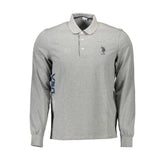 U.S. POLO ASSN. Gray Cotton Men Polo Shirt - XXL - Polos
