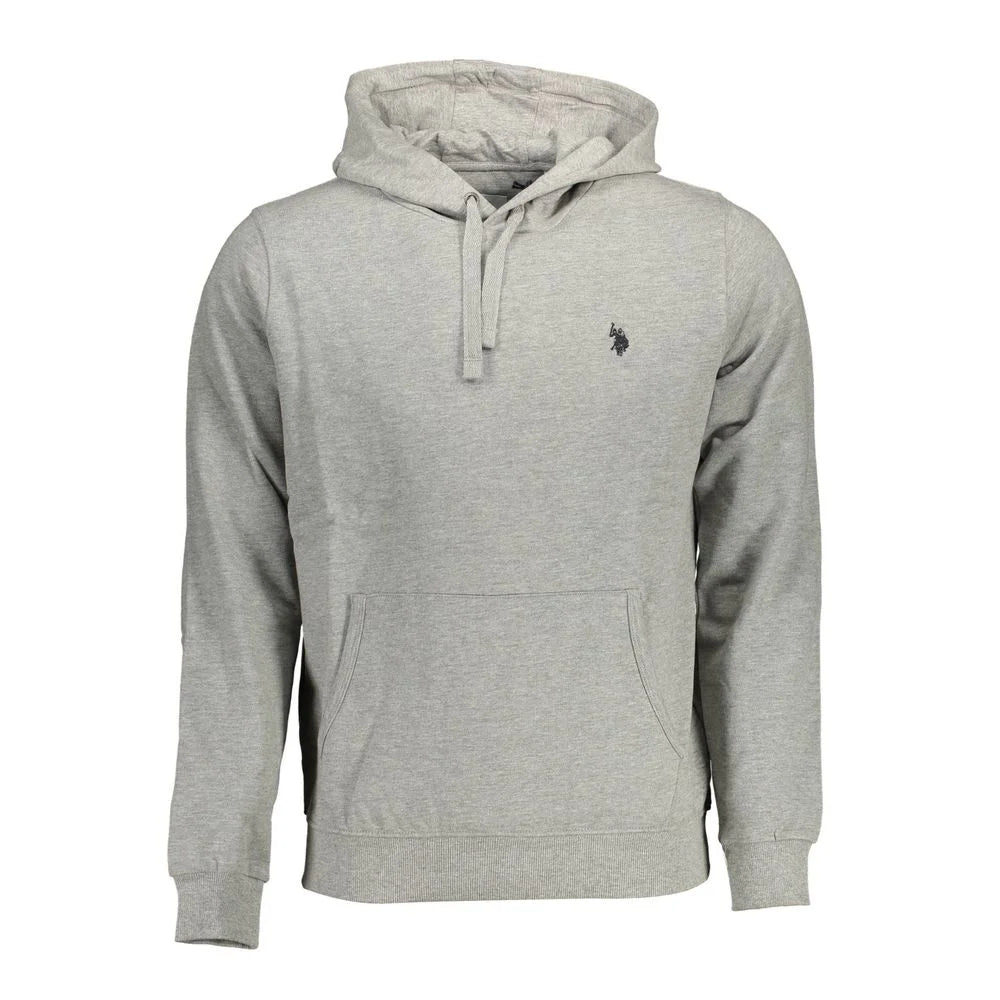 U.S. POLO ASSN. Gray Cotton Men Sweater - Hoodies