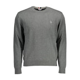 U.S. POLO ASSN. Gray Cotton Mens Sweater - Sweaters