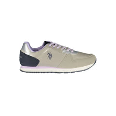 U.S. POLO ASSN. Silver Polyester Women Sneaker - Sneakers