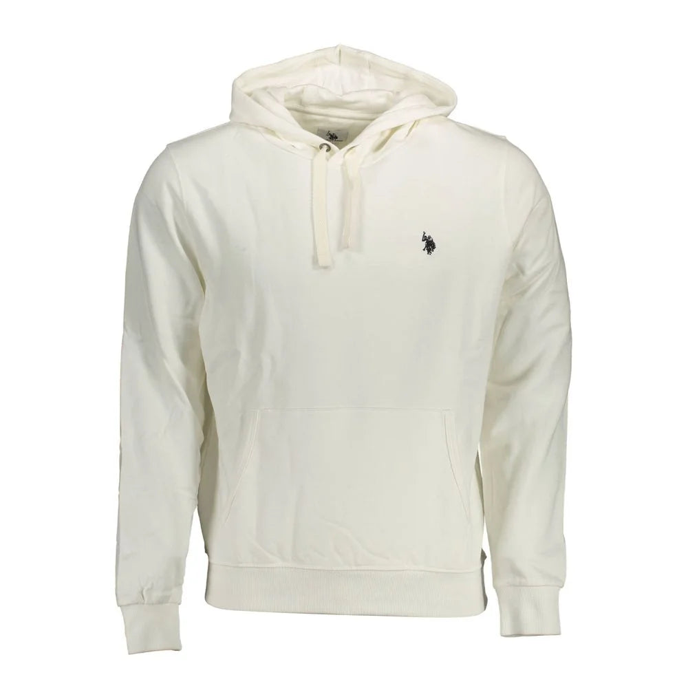 U.S. POLO ASSN. White Cotton Men Sweater - Hoodies