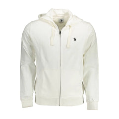 U.S. POLO ASSN. White Cotton Men Sweater - Hoodies