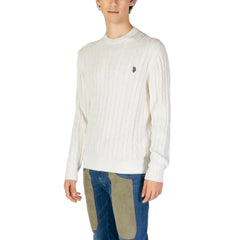 U.S. POLO ASSN. White Cotton Sweater - Sweaters