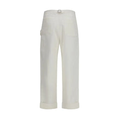 Pantalones Casuales de Algodón Blanco Umit Benan
