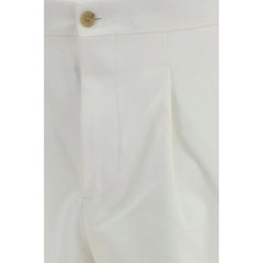 Pantalones Casuales de Algodón Blanco Umit Benan