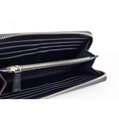 Ungaro Elegant Leather Zippered Wallet in Classic Black - Wallets
