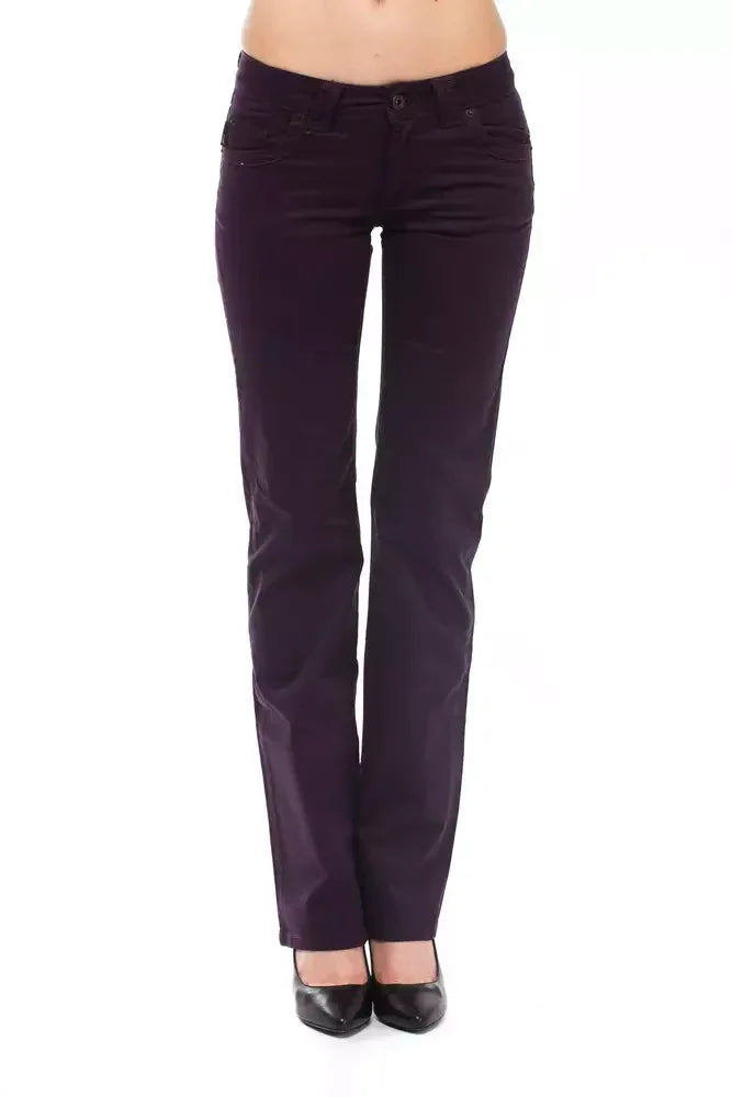 Ungaro Fever Purple Cotton Women Pant - Trousers