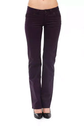 Ungaro Fever Purple Cotton Women Pant - Trousers