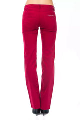 Ungaro Fever Red Cotton Women Pants - Trousers