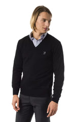 Uominitaliani Black Merino Men Sweater - Sweaters