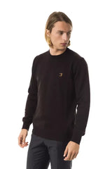 Uominitaliani Brown Merino Wool Men Sweater - Sweaters