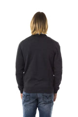 Uominitaliani Gray Merino Wool Men Sweater - Sweaters