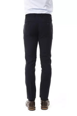Uominitaliani Gray Wool Men Pant - IT52 | XL - Trousers