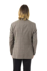 Uominitaliani Gray Wool Men’s Blazer - Sport Jackets