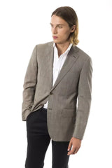 Uominitaliani Gray Wool Men’s Blazer - Sport Jackets