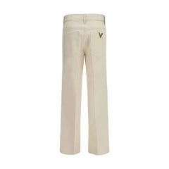 Valentino Beige Cotton Flared Jeans