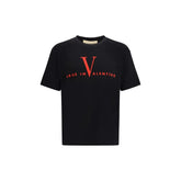Valentino Black Cotton T-Shirt