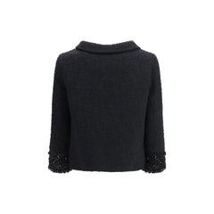 Valentino Black Fleece Wool Coat - IT46|XL