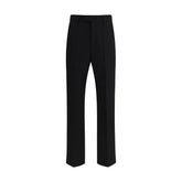 Valentino Black Fleece Wool Dress Pants