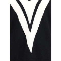 Valentino Black Fleece Wool Sweatshirt