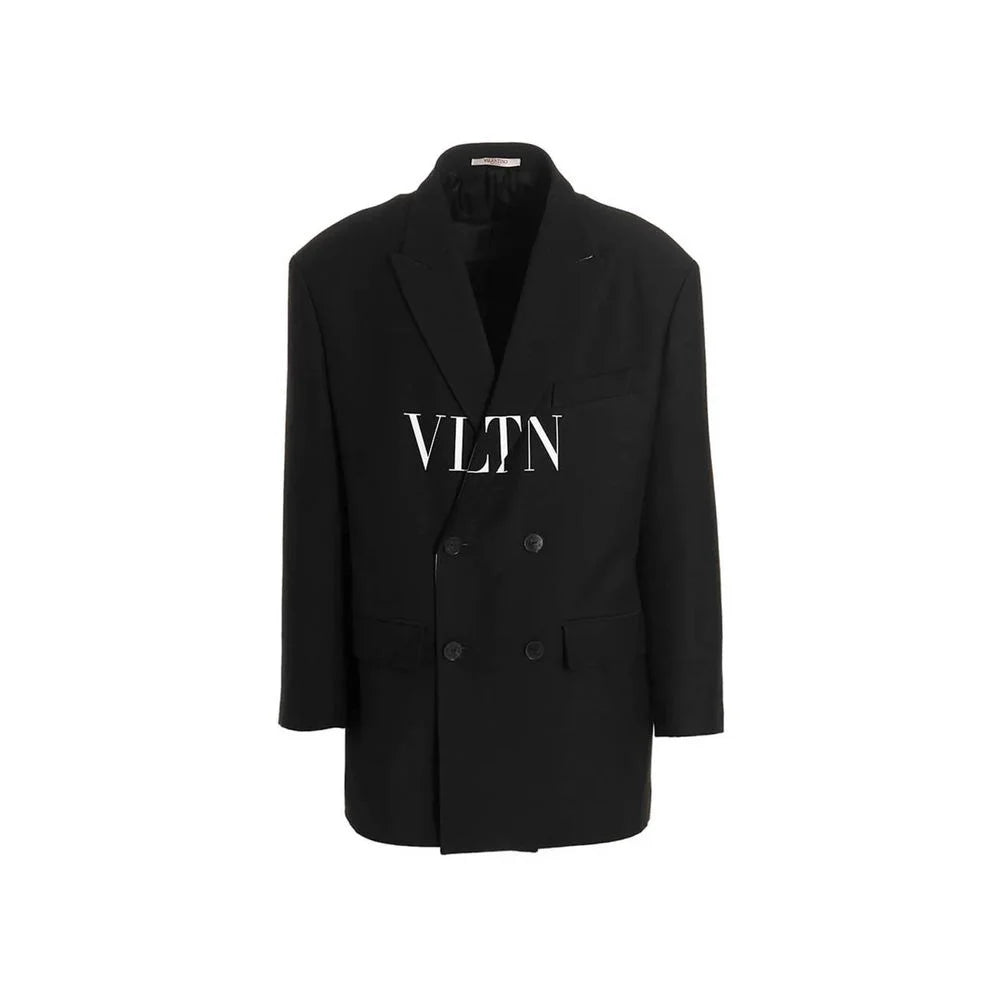 Valentino Black Silk Blazer - IT52 | XL