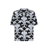 Valentino Black Silk Pattern Shirt - IT52 | XL