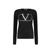 Valentino Black Virgin Wool Sweatshirt - 42
