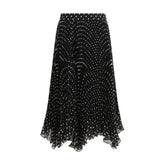 Valentino Black Viscose Midi Skirt - IT44 | L