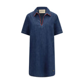 Valentino Blue Cotton Casual Dress