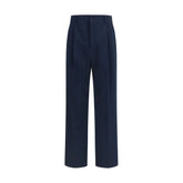Valentino Blue Cotton Casual Pants - IT48 | M