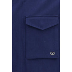 Płaszcz Valentino Niebieski Bawełniany