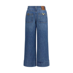Valentino Blue Cotton Jeans Denim