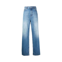 Valentino Blue Cotton Relaxed Fit Jeans - W26