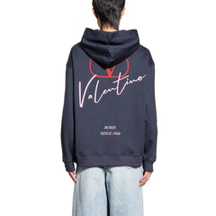 Valentino Blue Cotton Sweatshirt