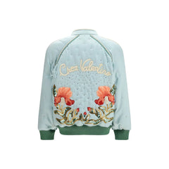 Valentino Blue Silk Bomber - IT46|XL