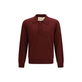 Valentino Bordeaux Wool Oves Aries Polo Shirt - M